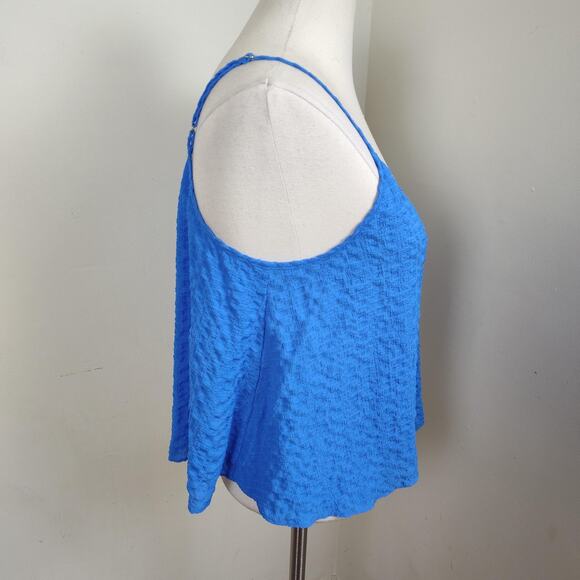 Lilly Pulitzer Tank Top Womens Large Blue Textured Adjustable Straps V Neck - Picture 4 of 12